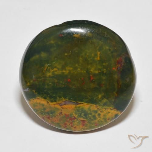34.52ct 자연스러운 다색 혈석, 둥근, 불투명체