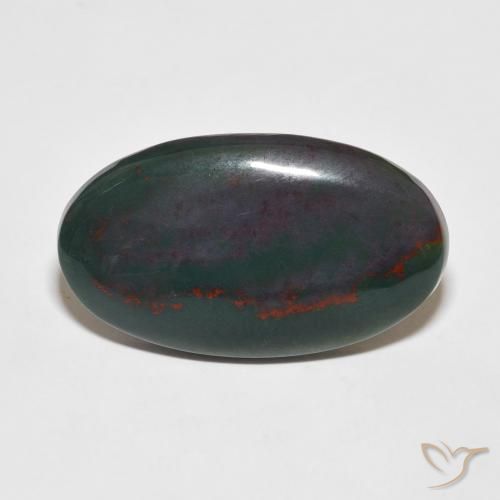 16.25ct 자연스러운 다색 혈석, 타원형, 불투명체