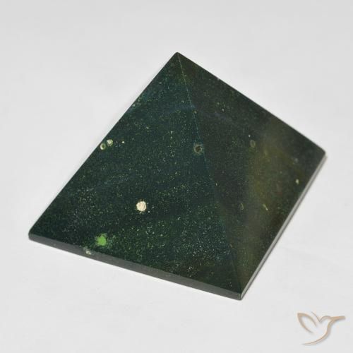 125.94ct 자연스러운 짙은 녹색 혈석, 정사각형, 불투명체