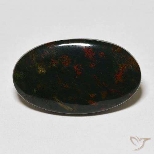 18.45ct 자연스러운 다색 혈석, 타원형, 불투명체