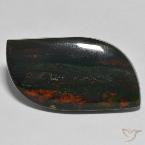 26.95캐럿 천연 녹색과 빨강 혈석, 멋진 모양, 불투명체