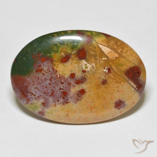 40.37캐럿 천연 다색 혈석, 타원형 컷, 불투명체