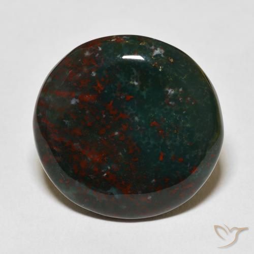 22.52ct 자연스러운 녹색과 빨강 혈석, 둥근, 불투명체