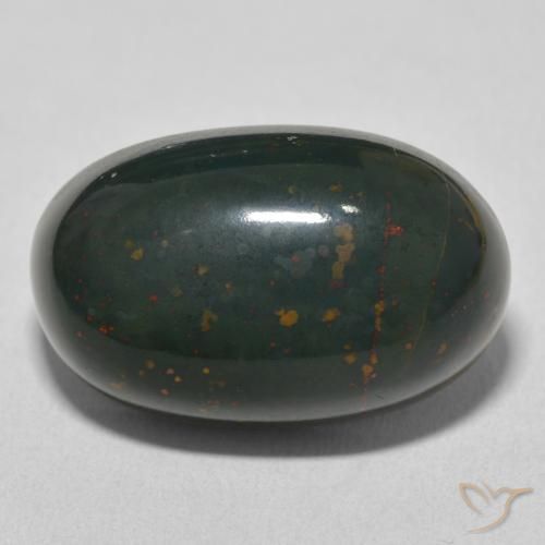20.45ct 자연스러운 녹색과 빨강 혈석, 타원형, 불투명체