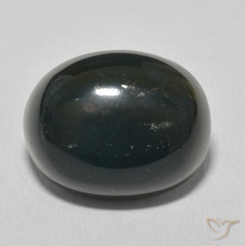 12.03ct 자연스러운 딥그린 혈석, 타원형, 불투명체