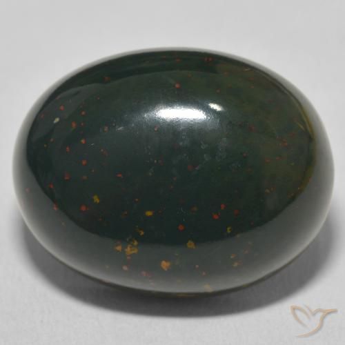 28.01ct 자연스러운 딥그린 혈석, 타원형, 불투명체