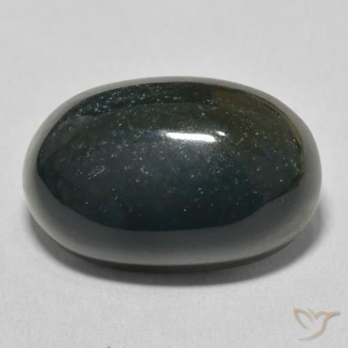 15.71ct 자연스러운 포레스트 그린 혈석, 타원형, 불투명체