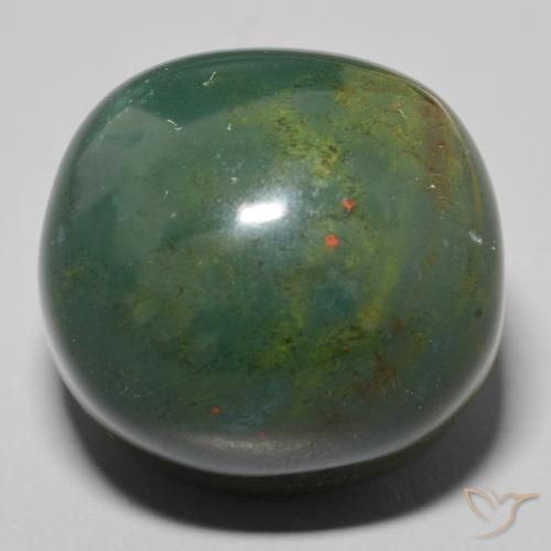 56.88ct 자연스러운 녹색과 빨간색 혈석, 타원형, 불투명체