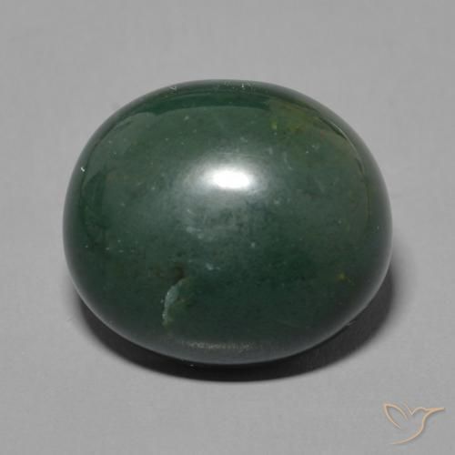 7.92ct 자연스러운 딥그린 혈석, 타원형, 불투명체