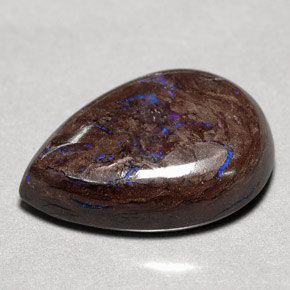 14.97캐럿 천연 멀티컬러 볼더 오팔, 배 모양, 20.2×15.1 mm, 불투명체