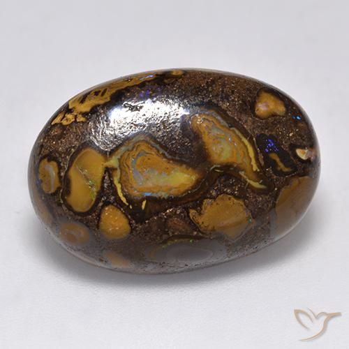 13.14ct 자연스러운 다색 볼더 오팔, 타원형, 불투명체