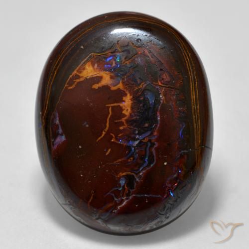 28.58ct 자연스러운 다색 볼더 오팔, 타원형, 불투명체