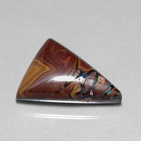 34.01캐럿 천연 멀티컬러 볼더 오팔, 트릴리언, 26.7×21.3 mm, 불투명체