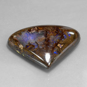 22.51캐럿 천연 멀티컬러 볼더 오팔, 배 모양, 26.5×19.6 mm, 불투명체