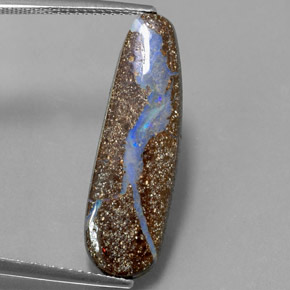 4.80캐럿 천연 멀티컬러 볼더 오팔, 멋진 모양, 25.8×8 mm, 불투명체