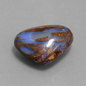 3.78캐럿 천연 멀티컬러 볼더 오팔, 배 모양, 13.3×9.7 mm, 불투명체