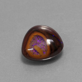 2.05캐럿 천연 다색 볼더 오팔, 배 모양, 불투명체