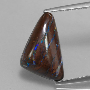 5.10캐럿 천연 멀티컬러 볼더 오팔, 멋진 모양, 16.5×10 mm, 불투명체