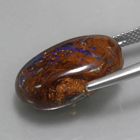 13.12캐럿 천연 다색 볼더 오팔, 멋진 모양, 불투명체