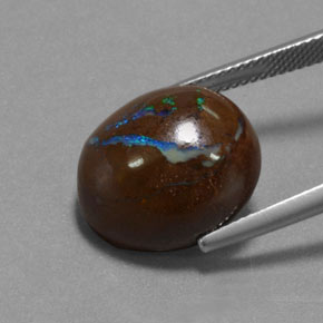 14.85캐럿 천연 멀티컬러 볼더 오팔, 멋진 모양, 15.9×15 mm, 불투명체