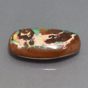 10.49캐럿 천연 멀티컬러 볼더 오팔, 타원형 컷, 21.5×12.3 mm, 불투명체