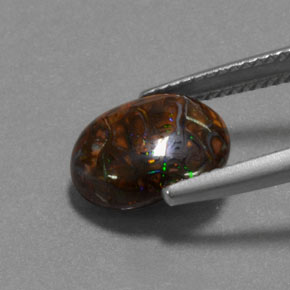 4.95캐럿 천연 다색 볼더 오팔, 타원형 컷, 불투명체