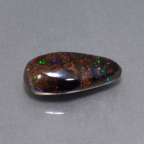 4.97캐럿 천연 멀티컬러 볼더 오팔, 멋진 모양, 15.5×7.8 mm, 불투명체