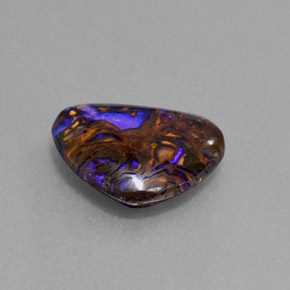 4.96캐럿 천연 멀티컬러 볼더 오팔, 트릴리언, 14.4×11.5 mm, 불투명체
