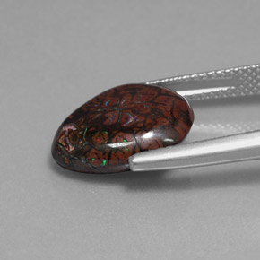 7.09캐럿 천연 다색 볼더 오팔, 멋진 모양, 불투명체