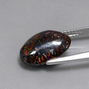 5.77캐럿 천연 다색 볼더 오팔, 멋진 모양, 불투명체