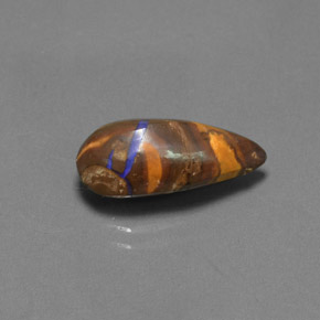 4.55캐럿 천연 멀티컬러 볼더 오팔, 배 모양, 16×7.6 mm, 불투명체