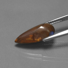 4.00캐럿 천연 다색 볼더 오팔, 배 모양, 불투명체