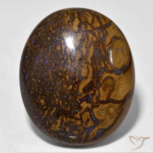 34.16ct 자연스러운 다색 볼더 오팔, 타원형, 불투명체
