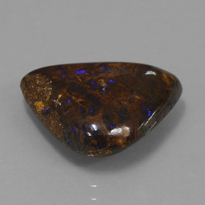 9.90캐럿 천연 멀티컬러 볼더 오팔, 멋진 모양, 17.7×14 mm, 불투명체