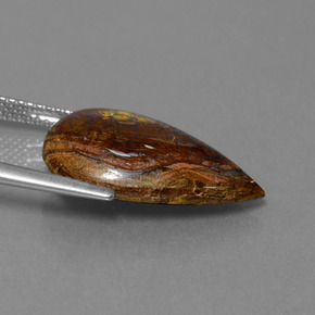 7.69캐럿 천연 다색 볼더 오팔, 배 모양, 불투명체