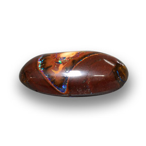 5.40캐럿 천연 멀티컬러 볼더 오팔, 타원형 컷, 15.7×8.8 mm, 불투명체