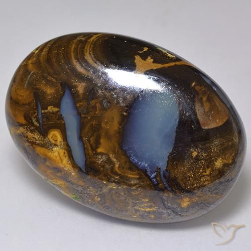 41.37ct 자연스러운 다색 볼더 오팔, 타원형, 불투명체