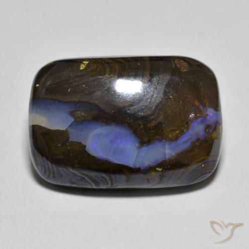 13.78ct 자연스러운 다색 볼더 오팔, 방석, 투명한