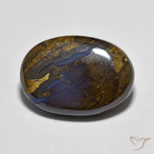 8.06ct 자연스러운 다색 볼더 오팔, 타원형, 불투명체