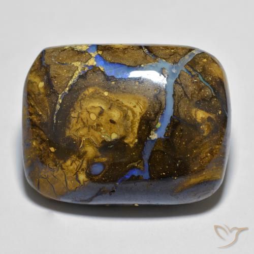 21.82ct 자연스러운 다색 볼더 오팔, 방석, 불투명체