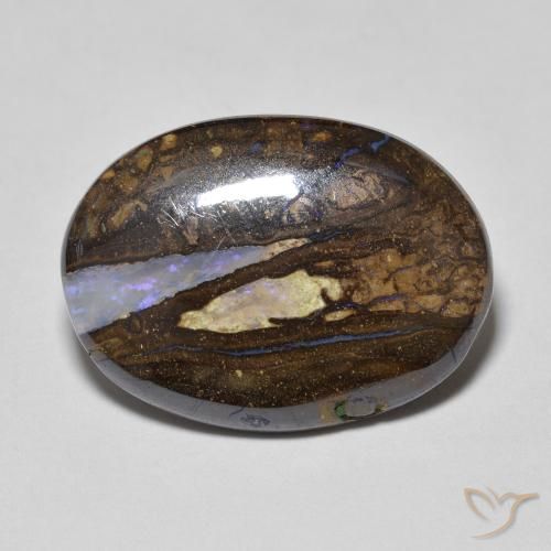 8.42ct 자연스러운 다색 볼더 오팔, 타원형, 불투명체
