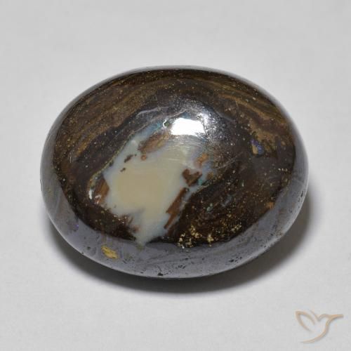 14.37ct 자연스러운 다색 볼더 오팔, 타원형, 불투명체