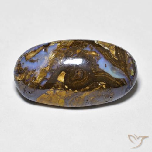 9.86ct 자연스러운 다색 볼더 오팔, 타원형, 불투명체