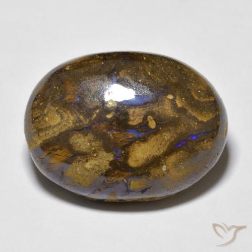 15.41ct 자연스러운 다색 볼더 오팔, 타원형, 불투명체