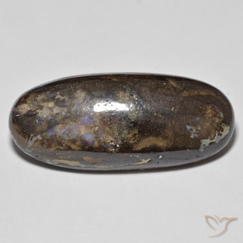 22.64ct 자연스러운 다색 볼더 오팔, 타원형, 불투명체