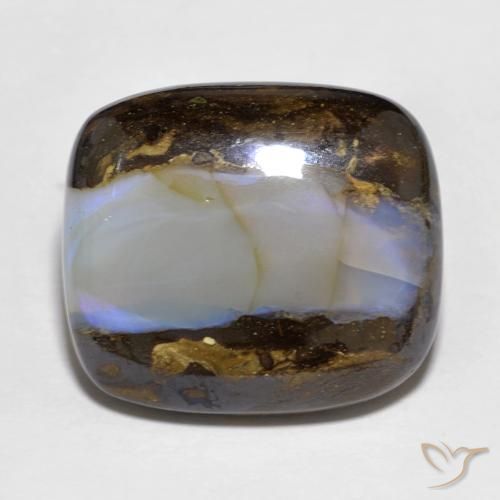 14.40ct 자연스러운 다색 볼더 오팔, 방석, 투명한