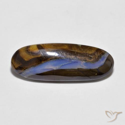 6.36ct 자연스러운 다색 볼더 오팔, 타원형, 투명한