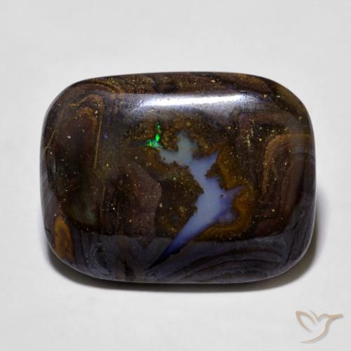 16.52ct 자연스러운 다색 볼더 오팔, 방석, 불투명체