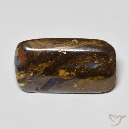 6.97ct 자연스러운 다색 볼더 오팔, 방석, 불투명체