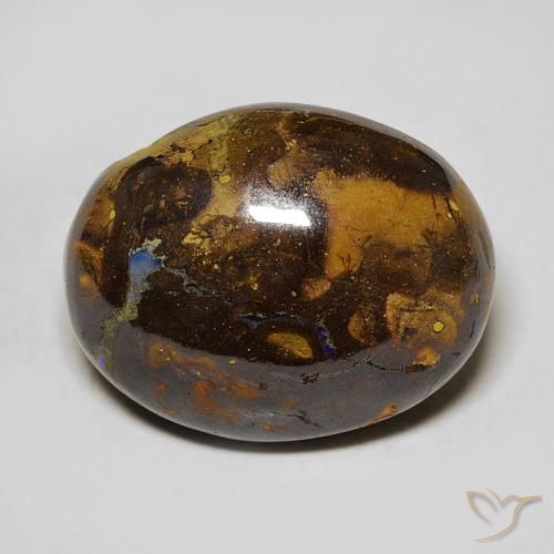 15.66ct 자연스러운 다색 볼더 오팔, 타원형, 불투명체